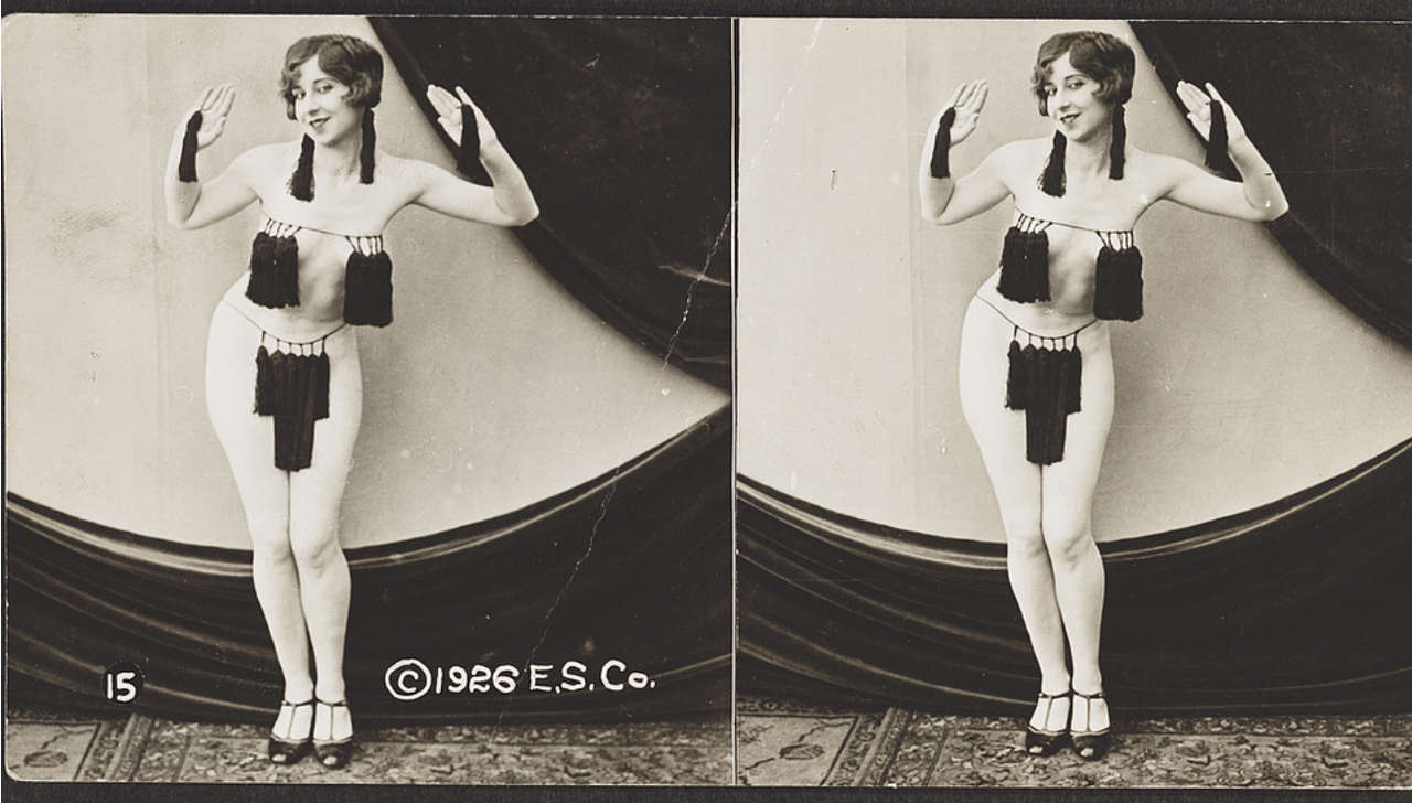 The Tassle Dancer Stereograph Photo By E S Andamp Co 1926 NSF