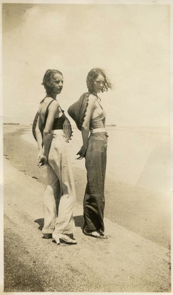 Two Women On The Shore Ca 1920s NSF