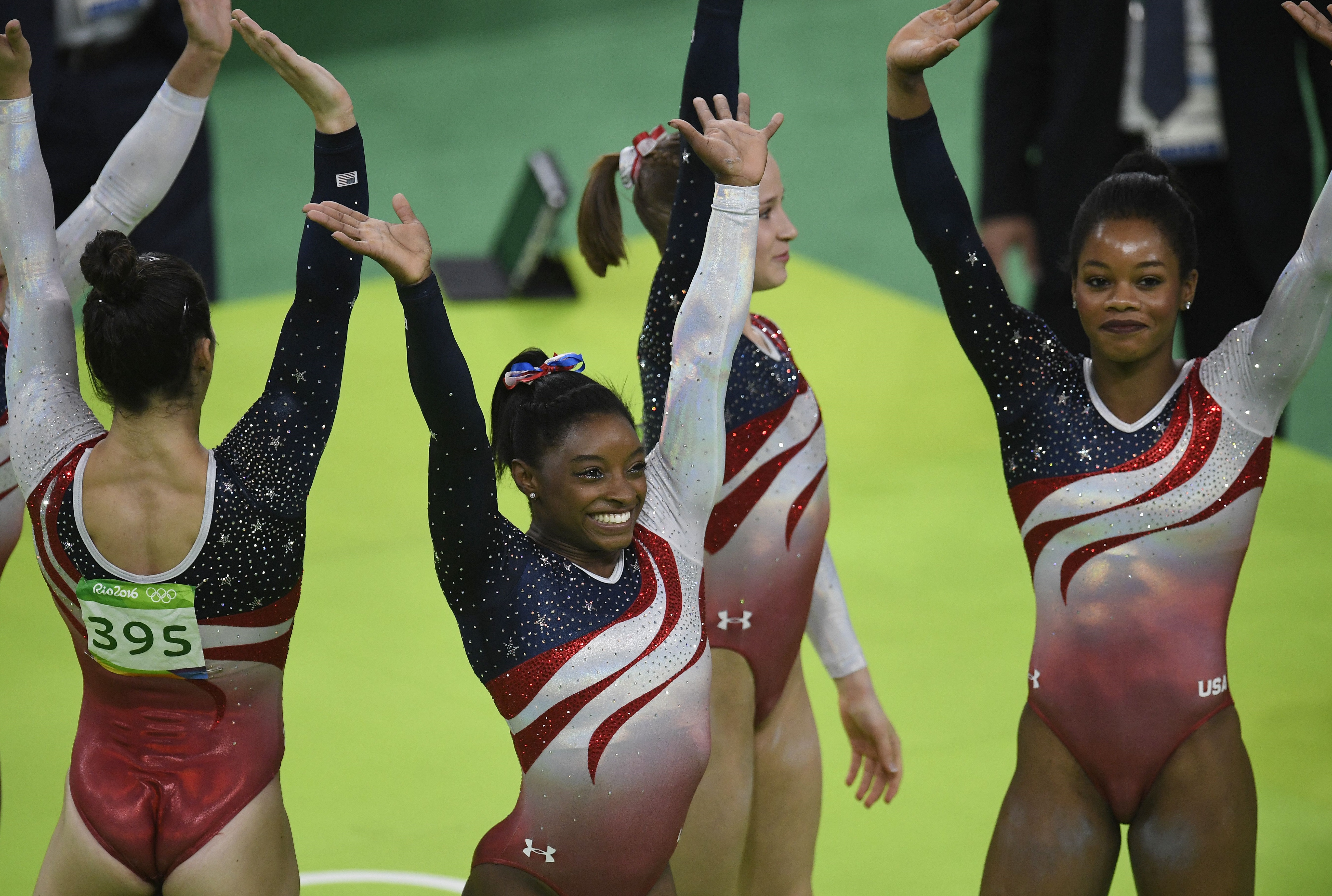 Us Gymnasts Women Aly Raisman Simone Biles Madison Kocian And Gabby Dougla