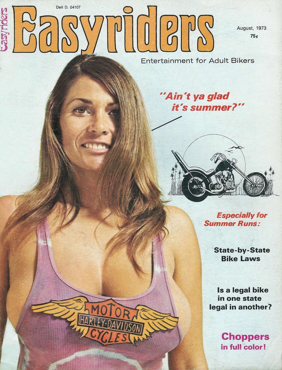 Uschi Digard On The Cover Of Easy Riders Magazine August 1973 NSF